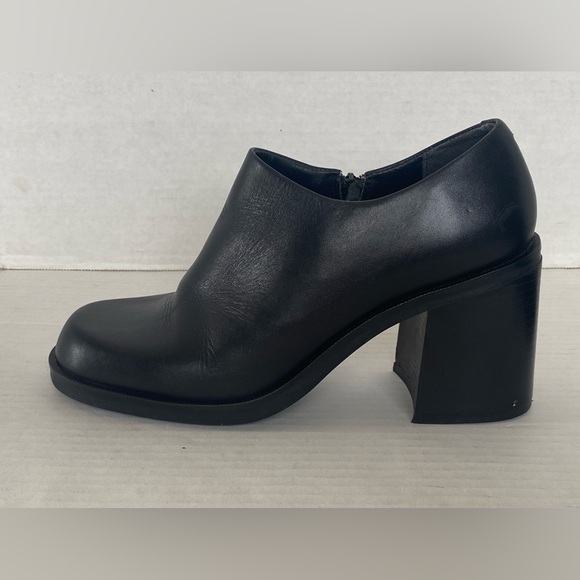 Womens BAKERS Embassy ll Black Leather Chunky Ankle Booties Size 7.5 - Picture 4 of 15